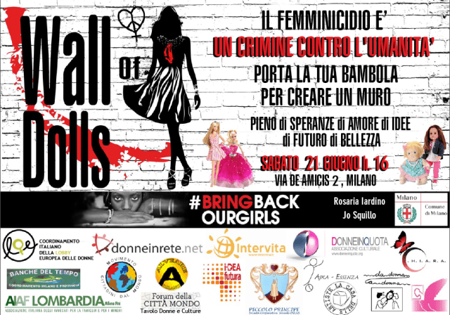 Wall of Dolls: un muro di bambole contro la Violenza sulle Donne 